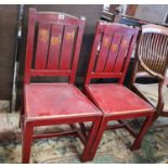 Pair of red chairs