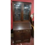 1920's oak bureau bookcase