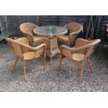 Rattan patio set table size H75cm Diameter 76cm