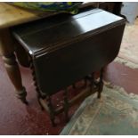 Gateleg table with barley twist legs