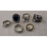 6 stone set rings