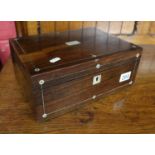 Rosewood inlaid jewellery box