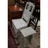 Shabby chic chair & small table