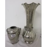 2 Jean Goardere Etain Fait Main pewter vases