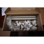 Box of ceramic door knobs etc