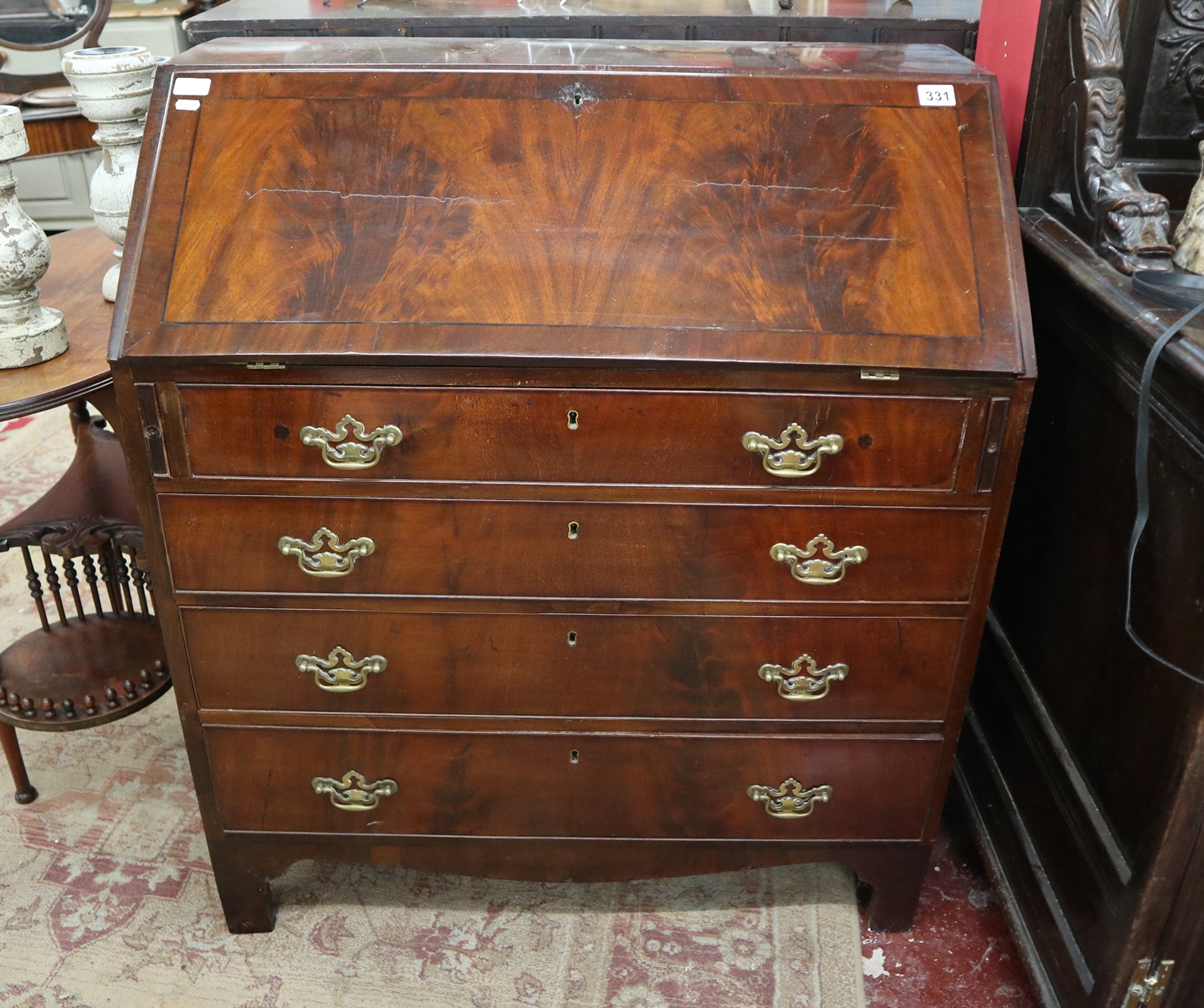 Early 19thC mahogany bureau