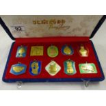 Cased set of Oriental pendants by Peking Jewelry