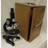 Cased Ernst Leitz Wetzlar microscope