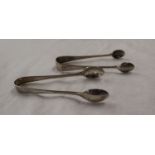 2 silver hallmarked sugar nips - Approx 42g