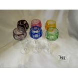 Set of 6 Bohemian glasses