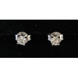 Pair of 18ct diamond stud earrings