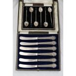 Collection of cased flatware to include silver