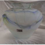 Large Polish glass vase - H: 26.5cm