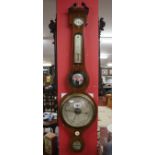 Victorian mahogany barometer by Coates of Devizes