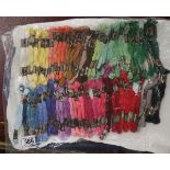 Large collection of coloured silks