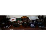 Shelf of pub advertising ashtrays