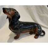Beswick black & tan dachshund - L: 41.5cm