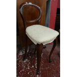 19C walnut balloon back high chair allegedly used by John Entwistle of the WHO (see details with