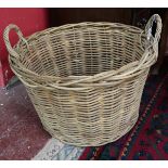 Large wicker log basket