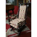 Mahogany American rocking chair