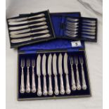 Collection of cased flatware to include silver