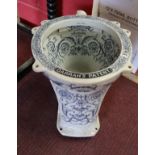 Victorian blue and white toilet Darrah's patent by E R Stokes of Great Malvern