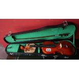 Cased child's violin