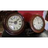 2 postman alarm wall clocks with pendulums A/F