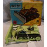 Corgi TC12 tractor with dozer blade in lime green with original box