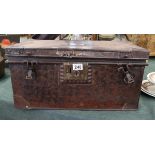 Metal chest made by Jones & Brothers of Wolverhampton