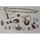 Collection of jewellery to include silver