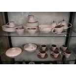 2 shelves of Poole pottery