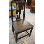 Early oak carved chair