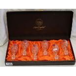 Box set of 6 Webb crystal glasses