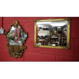 2 gilt framed mirrors