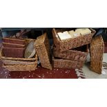 Large collection of wicker baskets etc
