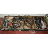 4 boxes of vintage irons