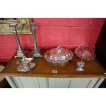 Good collection of silver plate including candlesticks