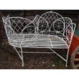 Painted metal lovers seat