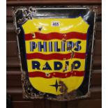 Original Philips Radio enamel sign - 49cm x 39.5cm