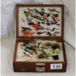 Cased fishing flies