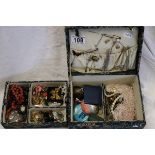 Jewellery box & contents