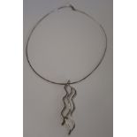 Silver 3 strand choker