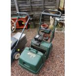 ATCO Balmoral 14SE lawnmower with scarifier cartridge