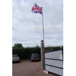 Good quality sectional aluminium flag pole with accessories - H: 20 feet