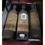 3 bottles 1972 Chateau Noriou Lalbarde Cotes de Bourg