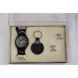 Dejaboux watch set to include keyring & cufflinks