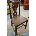 Early oak Chippendale style chair