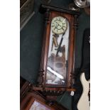 Victorian mahogany wall clock A/F