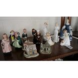 Collection of Royal Doulton figurines etc